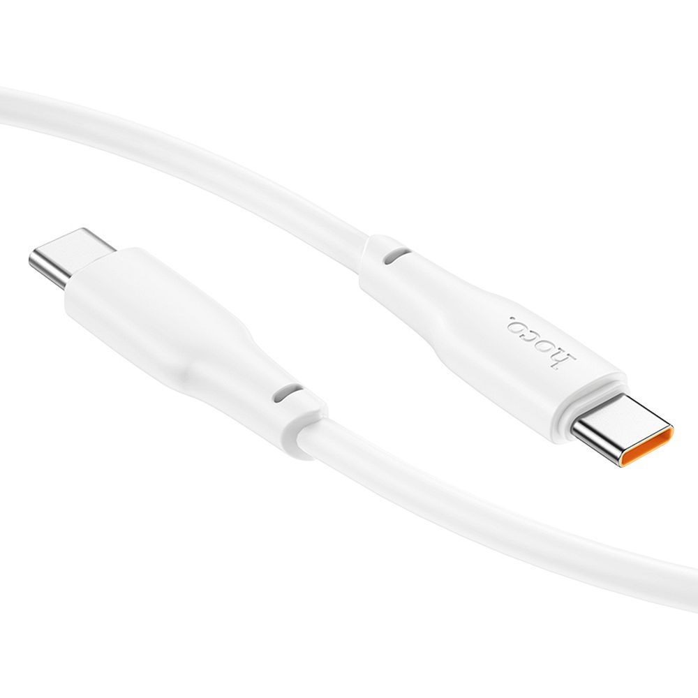 USB-C кабел за данни и зареждане - USB-C HOCO X93, 100W, 1m, бял