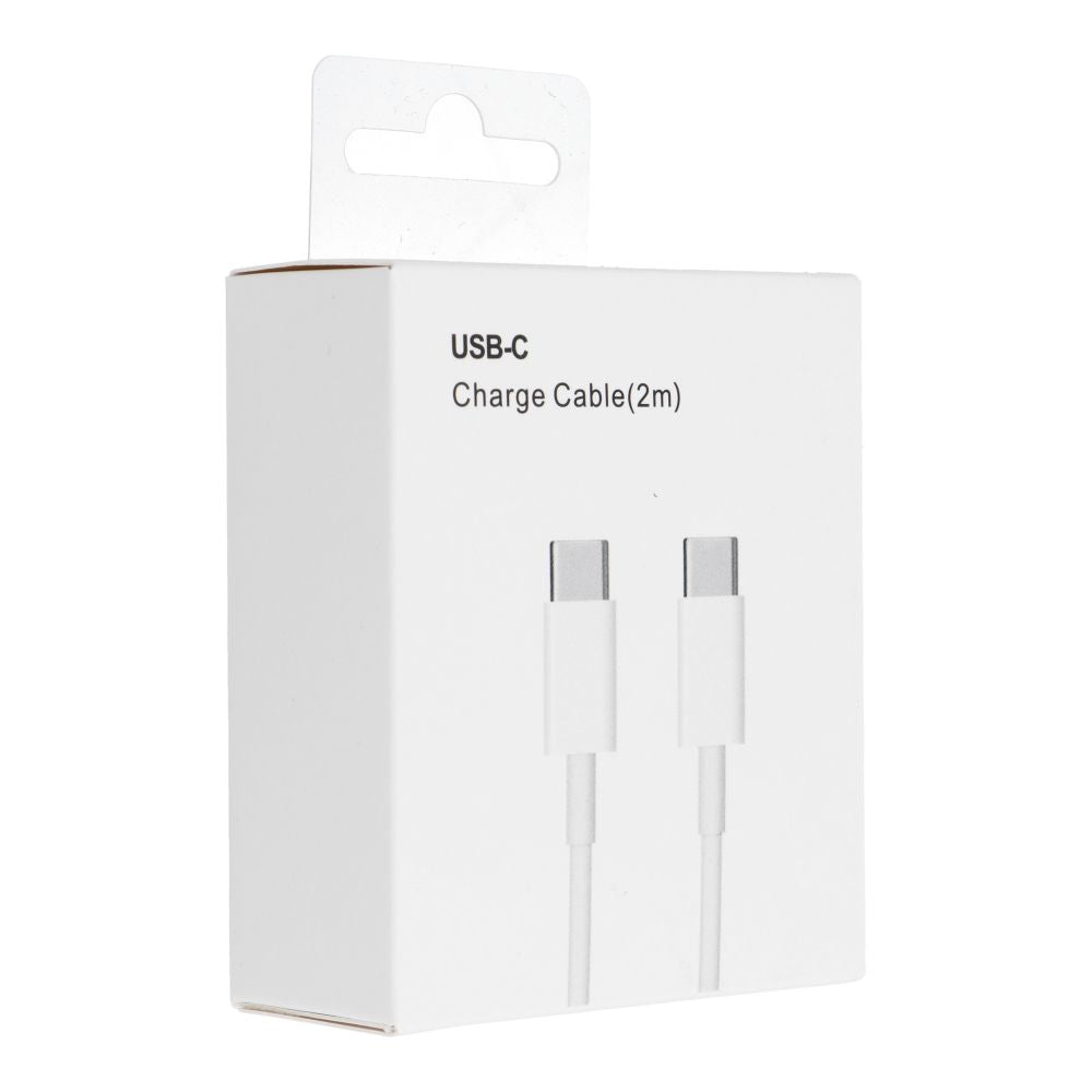 USB-C кабел за данни и зареждане - USB-C OEM USB-C HD26 Box, 30W, 2m, бял