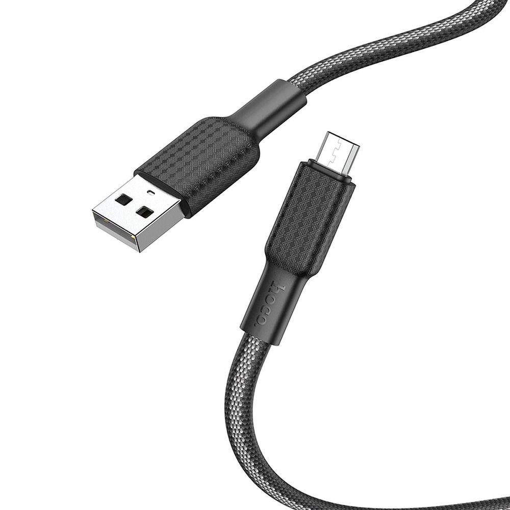 HOCO X69 USB-A - microUSB кабел за данни и зареждане, 18W, 1 м, черен