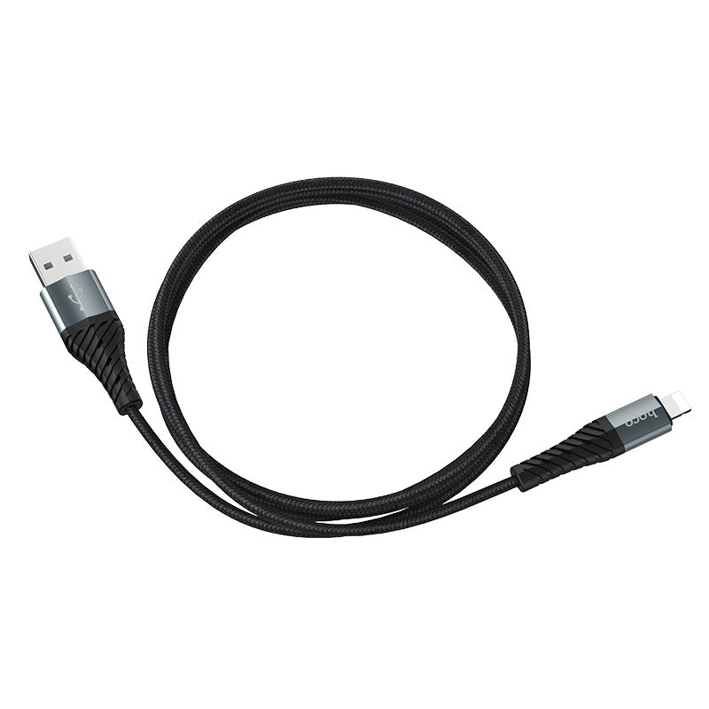 Кабел за данни и зареждане USB-A - Lightning HOCO X38 Cool, 18W, 1 м, черен