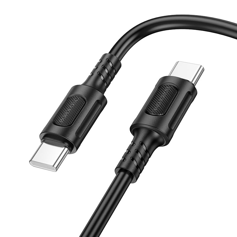 Кабел за данни и зареждане USB-C - USB-C Borofone BX111 Feliz, 60W, 1m, Черен