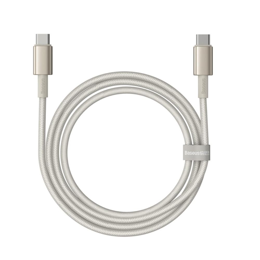Кабел за данни и зареждане USB-C - USB-C Baseus Tungsten Gold, 100W, 2m, Златист P10319800G21-01