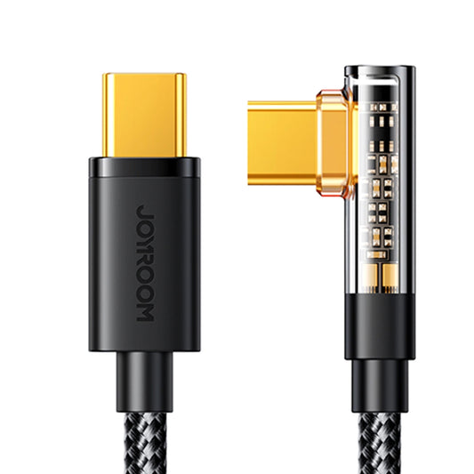 Кабел за данни и зареждане USB-C - USB-C Joyroom S-CC100A6 Angled, 100W, 1.2m, Черен