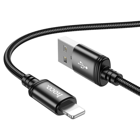 Кабел за данни и зареждане USB-A - Lightning HOCO X89, 18W, 2m, Черен