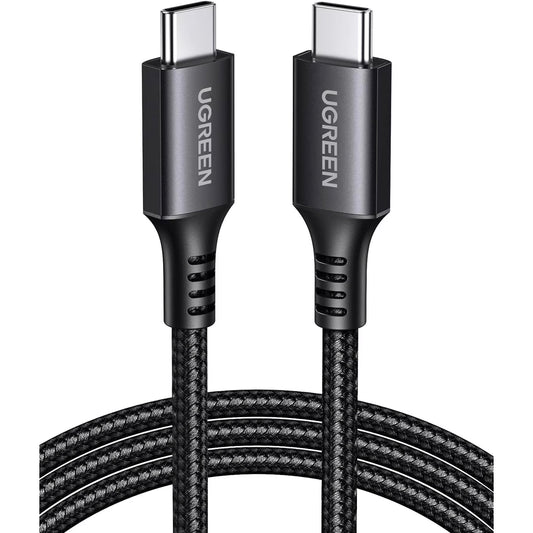 USB-C кабел за данни и зареждане - USB-C UGREEN US567, 60W, 1 м, сив