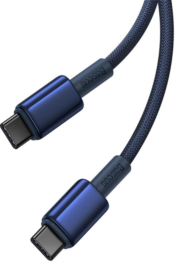 Кабел за данни и зареждане USB-C - USB-C Baseus Tungsten Gold, 100W, 2m, Тъмносин P10319800321-04