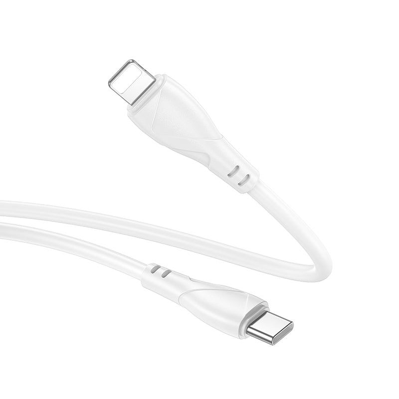 Кабел за данни и зареждане USB-C - USB-C Borofone BX121 Energy, 60W, 1m, Бял