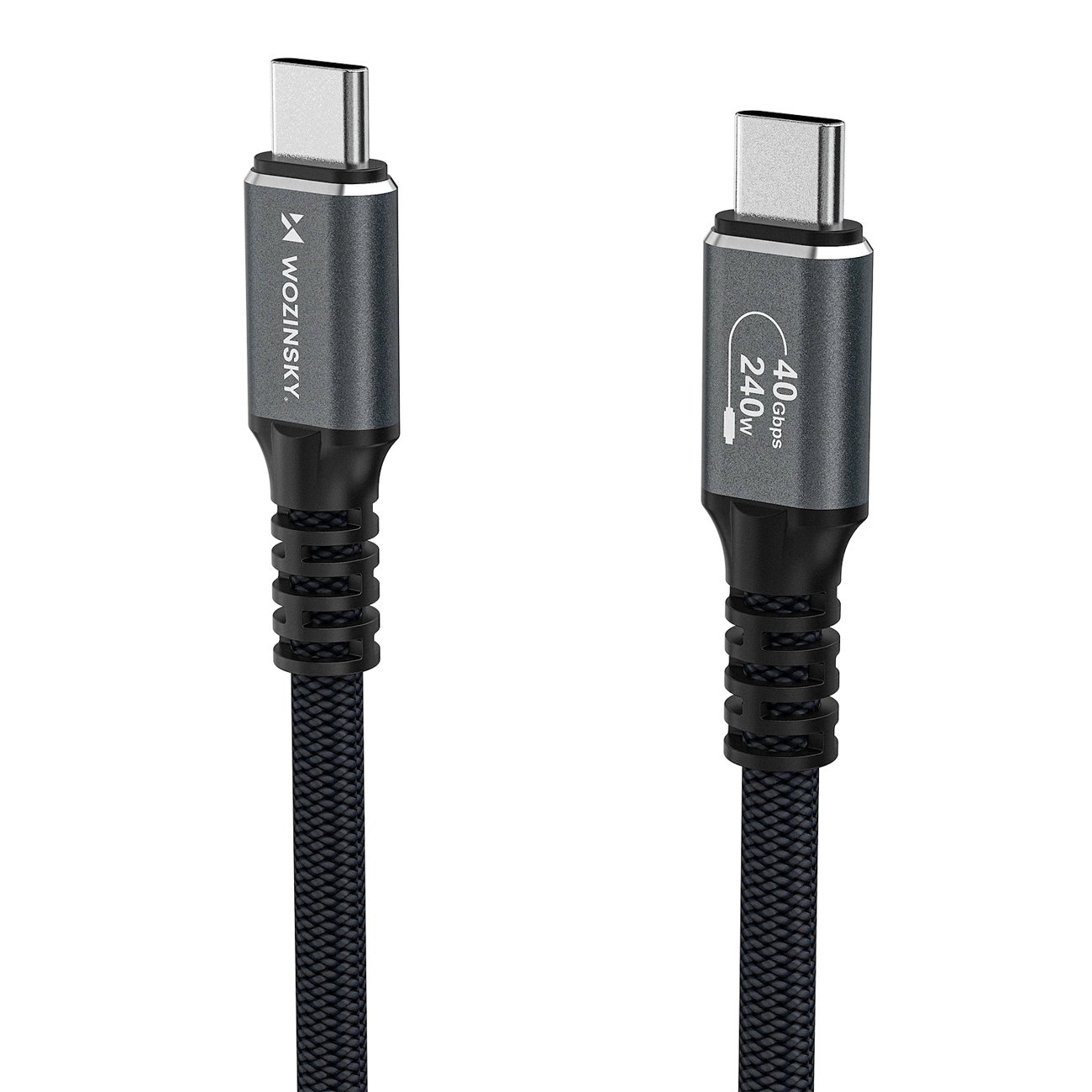 Кабел за данни и зареждане USB-C - USB-C WZK WPS-UY42S, 240W, 2m, Черен