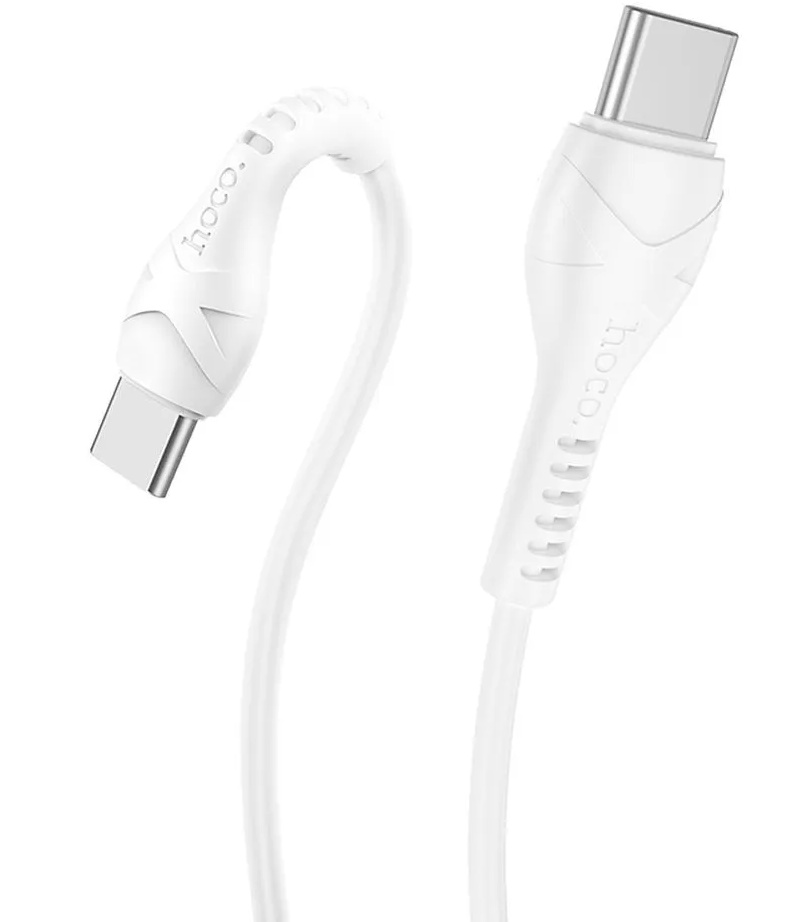 Кабел за данни и зареждане USB-C - USB-C HOCO X37, 60W, 1m, Бял