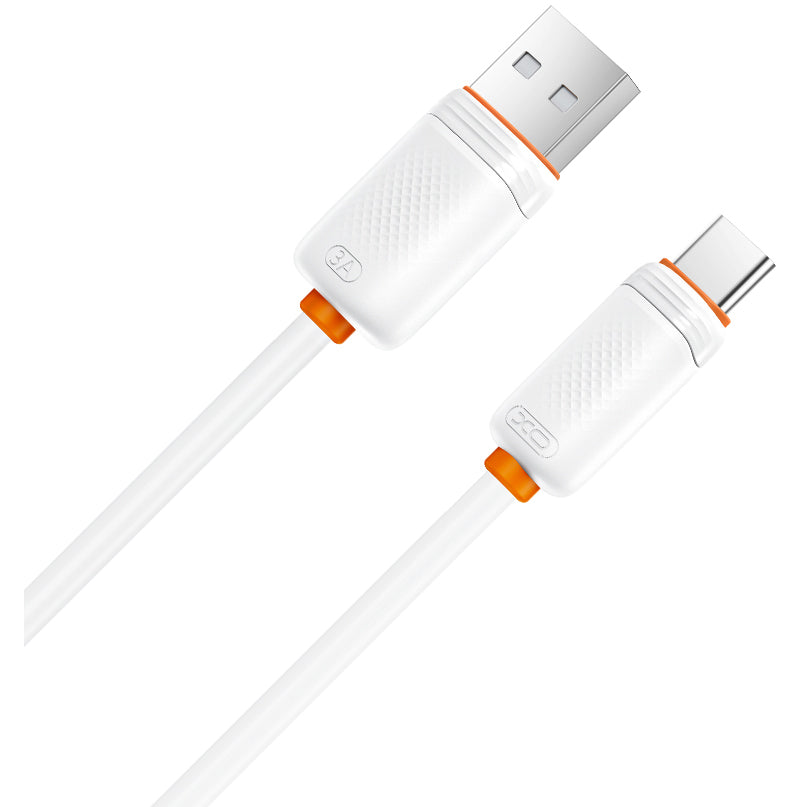 Кабел за данни и зареждане USB-A - USB-C XO Design NB302, 18W, 1м, бял