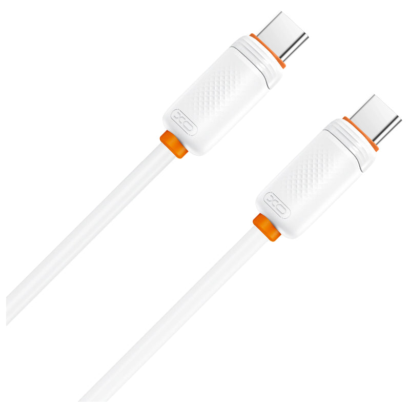 Кабел за данни и зареждане USB-C - USB-C XO Design NB-Q302B, 60W, 1м, бял
