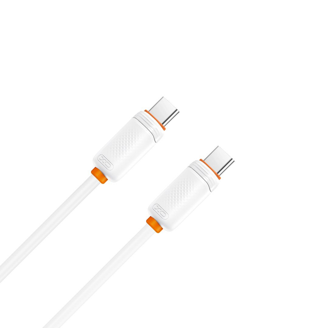 Кабел за данни и зареждане USB-C - USB-C XO Design NB-Q298, 240W, 1м, бял