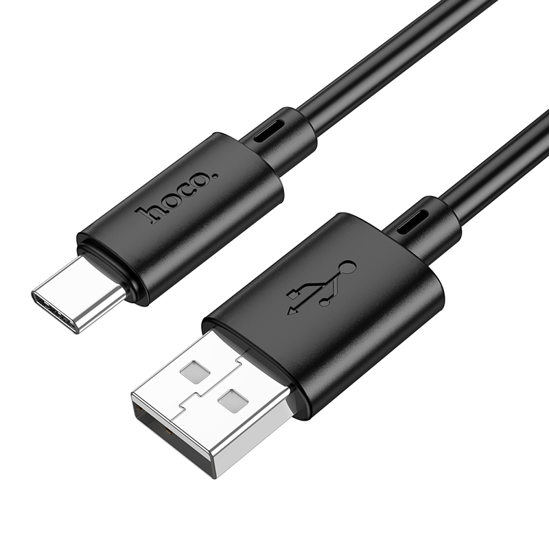 Кабел за данни и зареждане USB-A - USB-C HOCO X88, 18W, 2м, Черен