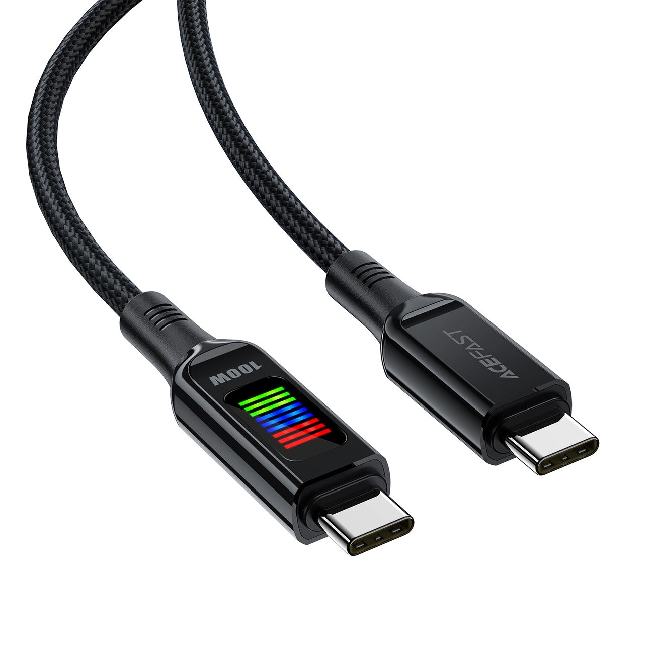 Кабел за данни и зареждане USB-C - USB-C Acefast C7-03, 100W, 1.2m, Черен