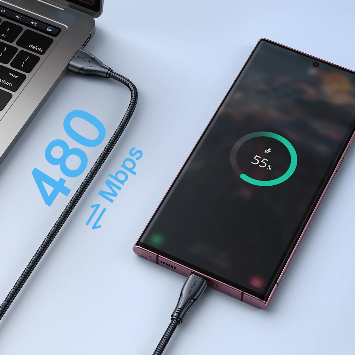Кабел за данни и зареждане USB-A - USB-C Joyroom S-A11, 18W, 1.2m, Черен