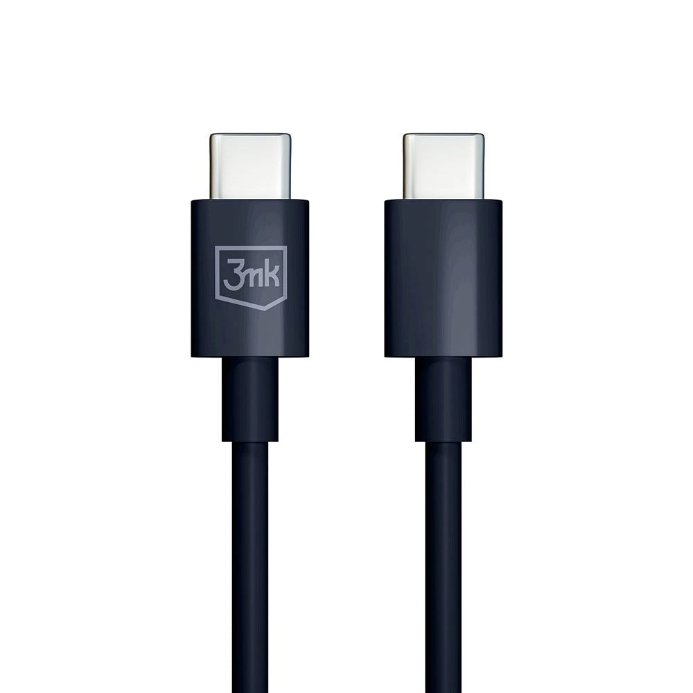 Кабел за данни и зареждане USB-C - USB-C 3MK Hyper, 100W, 1.2m, Черен
