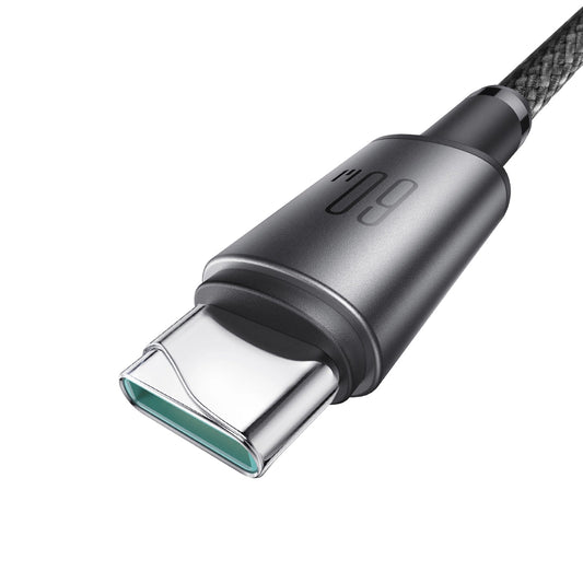 Кабел за данни и зареждане USB-C - USB-C Joyroom S-A50, 60W, 1.2m, Сив