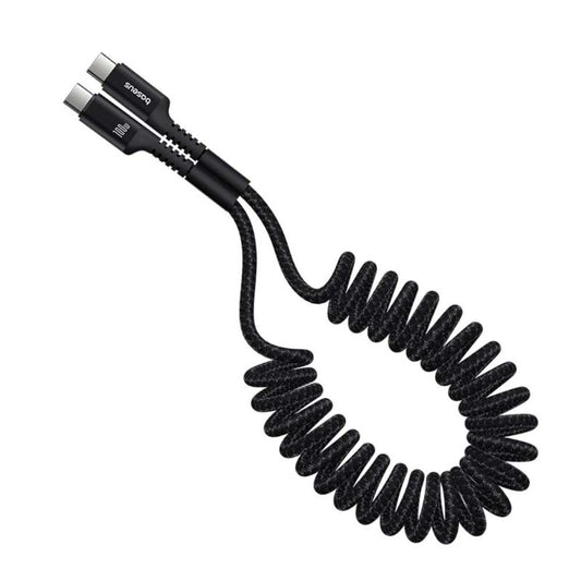 Кабел за данни и зареждане USB-C - USB-C Baseus Fish Eye Spring, 100W, 1m, Черен P10320203111-00