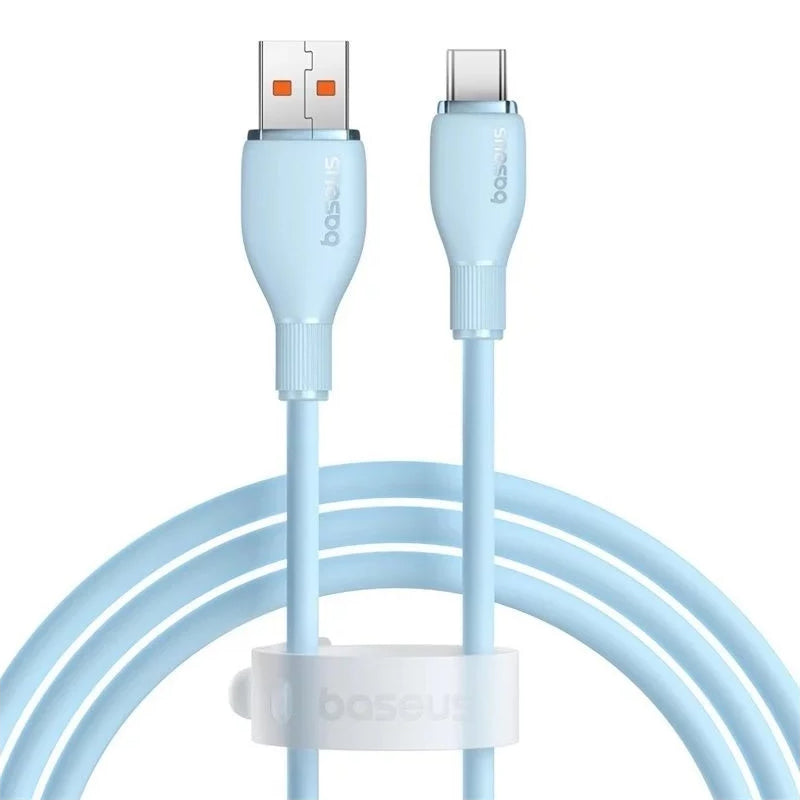 Baseus Pudding USB-A to USB-C Data and Charging Cable, 100W, 1.2m, Blue P10355703311-00