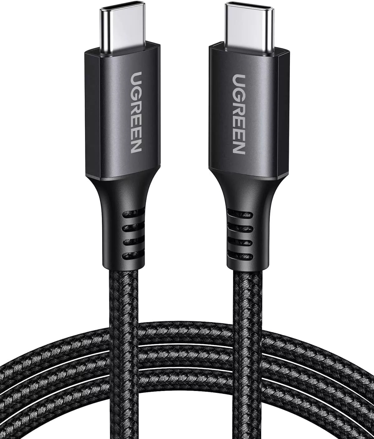 USB-C кабел за данни и зареждане - USB-C UGREEN US567, 60W, 2 м, сив