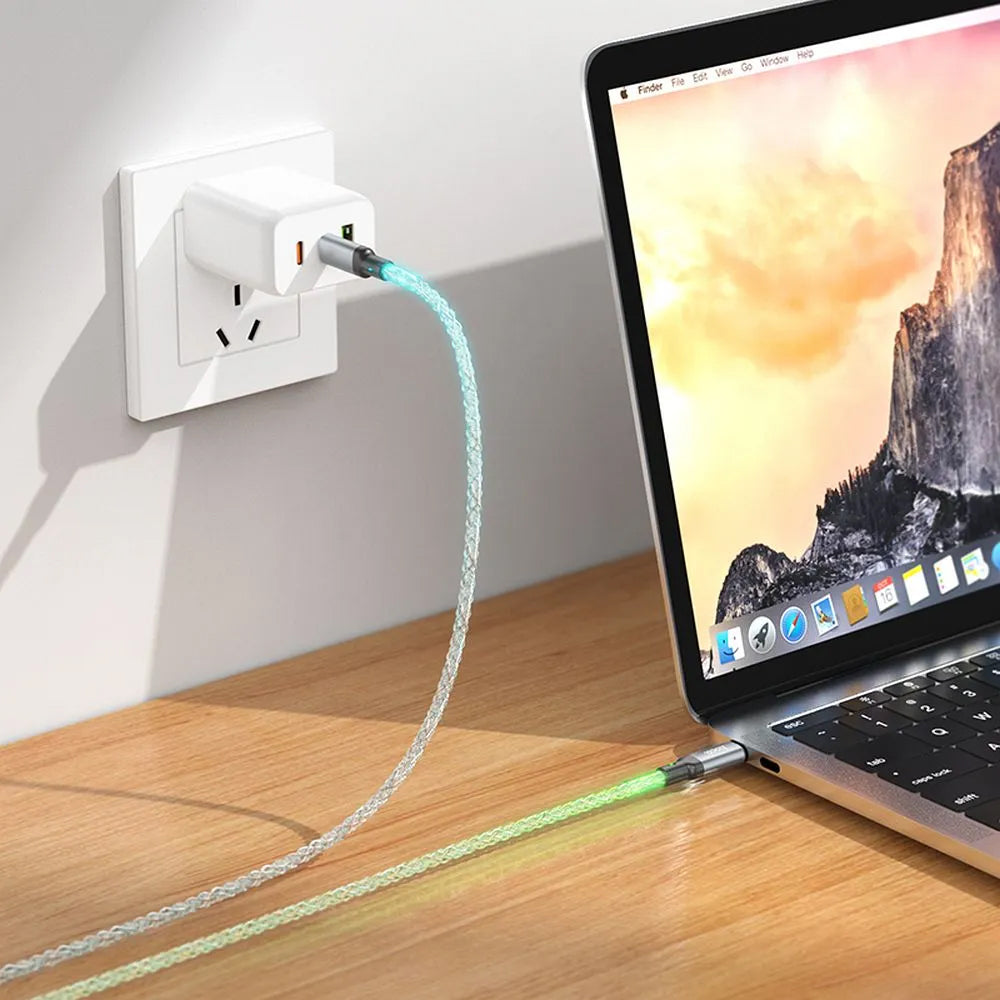 Кабел за данни и зареждане USB-C - USB-C HOCO U112, 60W, 1m, Сив