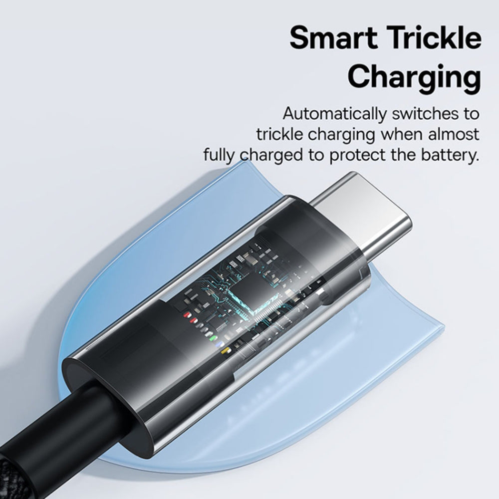 Кабел за данни и зареждане USB-C - USB-C Baseus Gem, 100W, 1m, Черен P10373000111-00