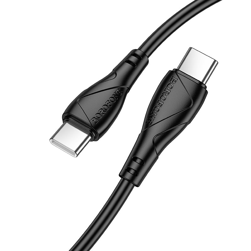 Кабел за данни и зареждане USB-C - USB-C Borofone BX121 Energy, 60W, 1m, Черен