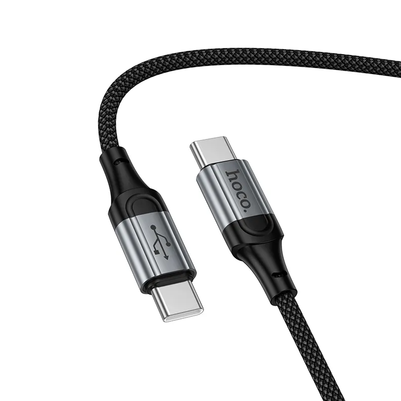 Кабел за данни и зареждане USB-C - USB-C HOCO X121, 60W, 1.5m, Черен