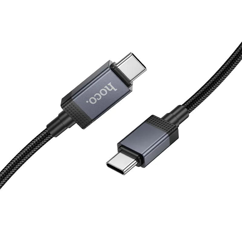 Кабел за данни и зареждане USB-C - USB-C HOCO X118 Display, 60W, 1m, Черен