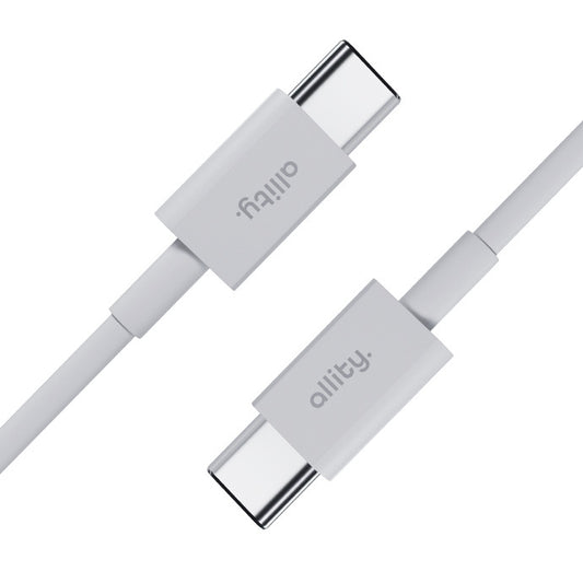 Кабел за данни и зареждане USB-C - USB-C Allity. AUC-03, 100W, 2m, Бял