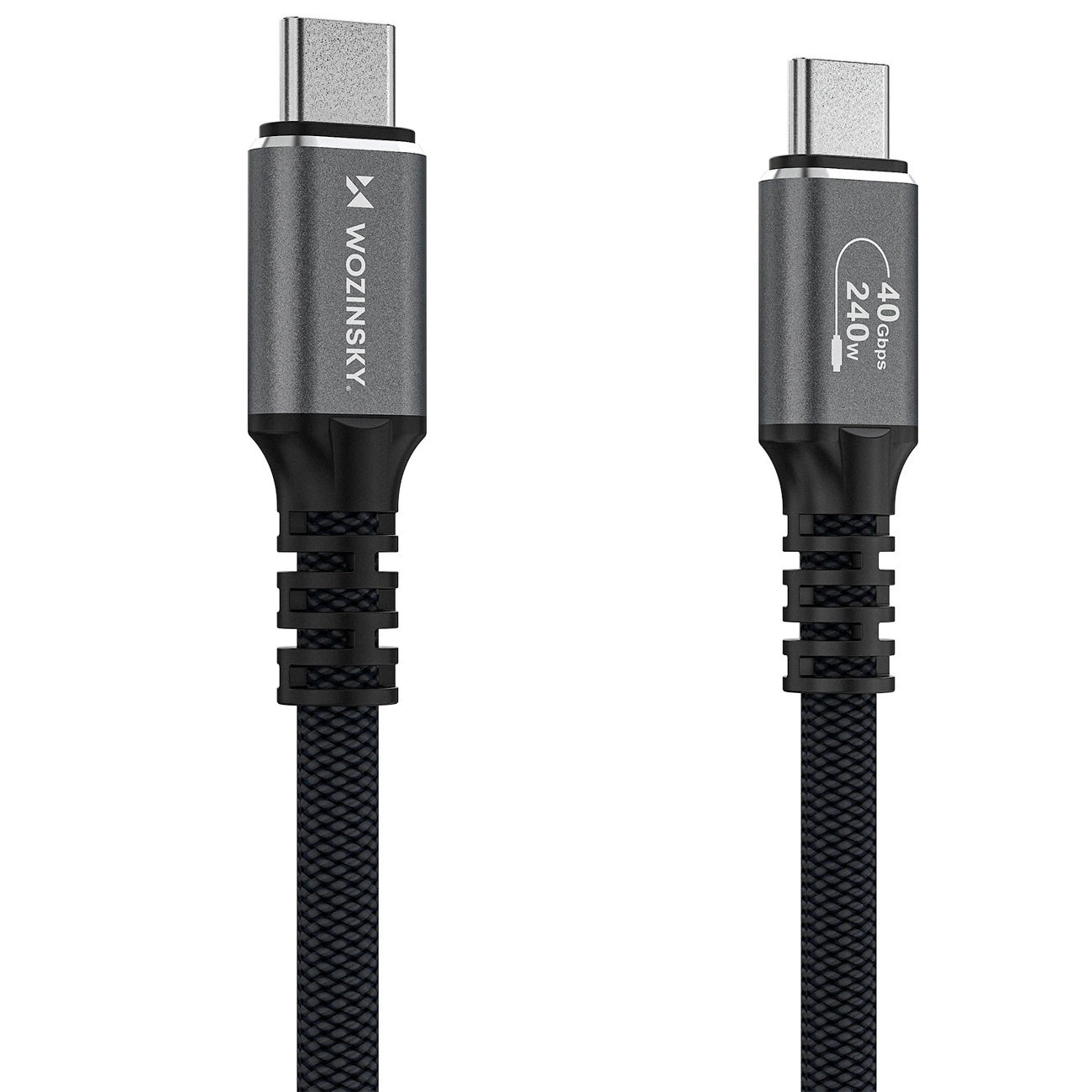 Кабел за данни и зареждане USB-C - USB-C WZK WPS-UY42S, 240W, 2m, Черен