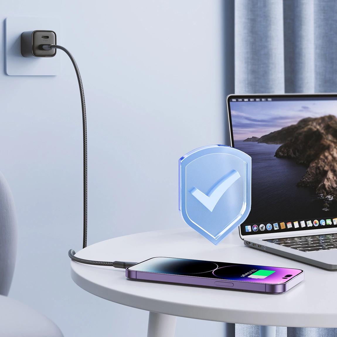 Кабел за данни и зареждане USB-A - Lightning Joyroom S-A11, 18W, 1.2m, Черен