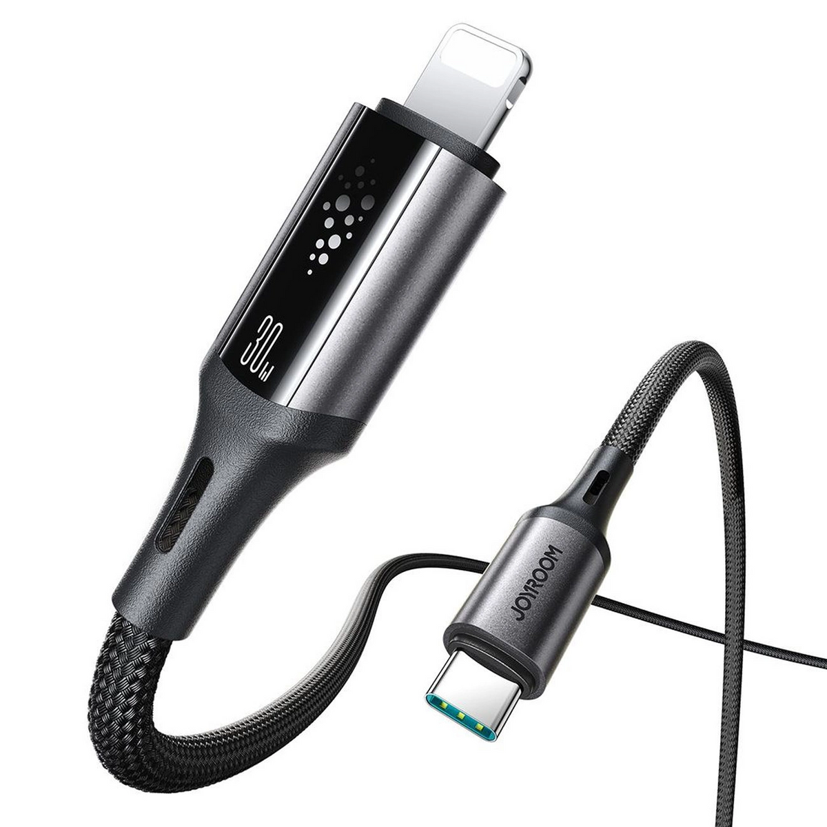 Кабел за данни и зареждане USB-C - Lightning Joyroom S-A60 StarTalk, 30W, 1.2m, Черен