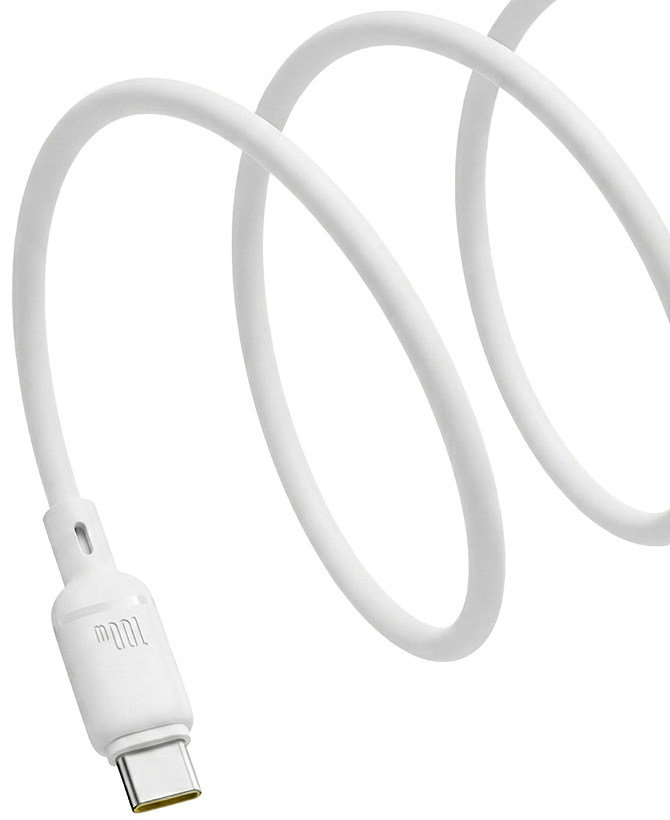 Кабел за данни и зареждане USB-C - USB-C Baseus Silky, 100W, 1m, Бял P10377704213-00