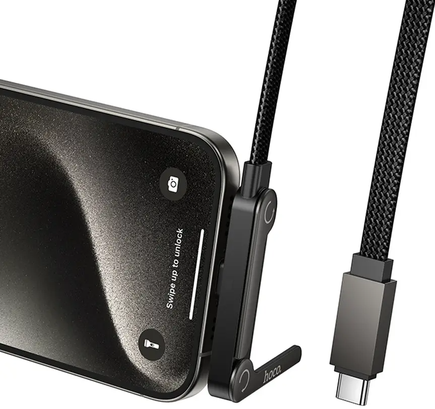 Кабел за данни и зареждане USB-C - USB-C HOCO U150 Exquisite, 60W, 1.2м, Черен