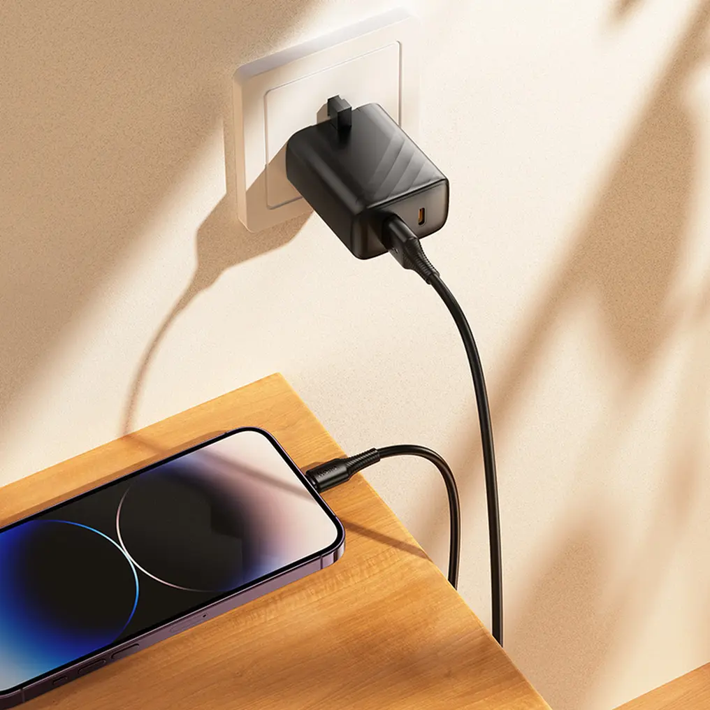 Кабел за данни и зареждане USB-A - Lightning HOCO X120, 18W, 1м, Черен