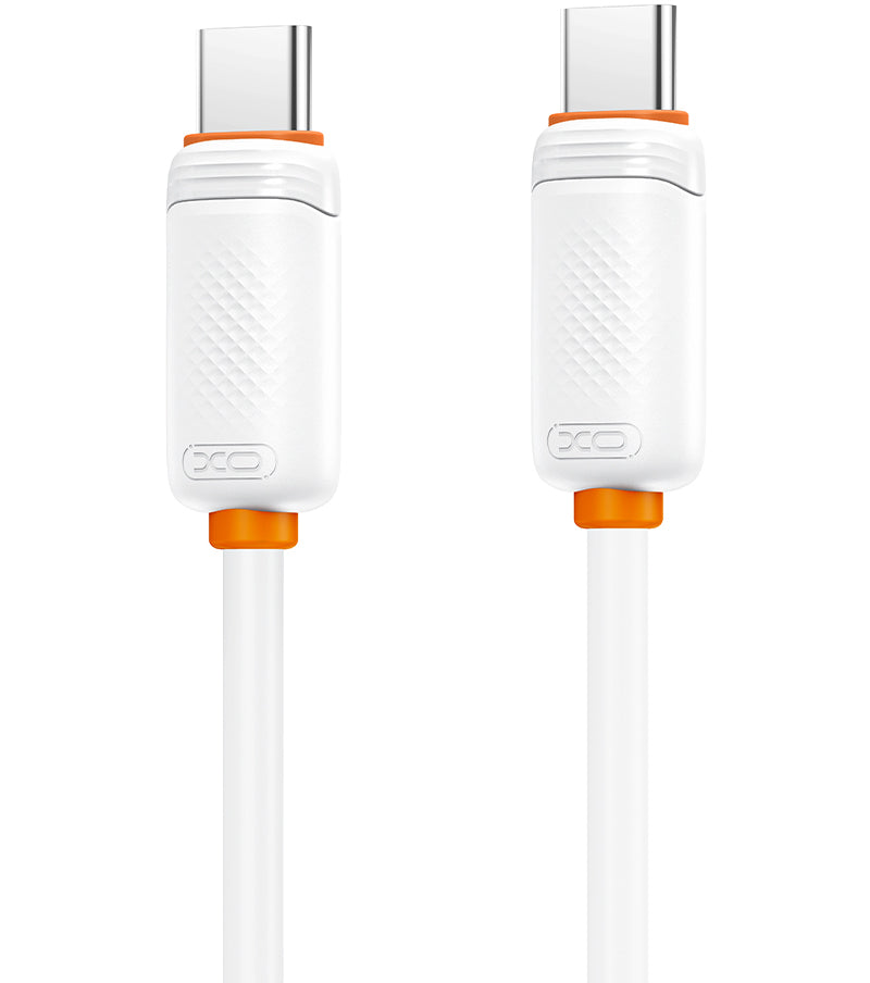 Кабел за данни и зареждане USB-C - USB-C XO Design NB-Q302B, 60W, 1м, бял
