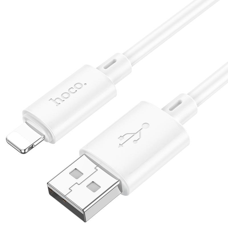 Кабел за данни и зареждане USB-A - Lightning HOCO X88, 18W, 2м, бял