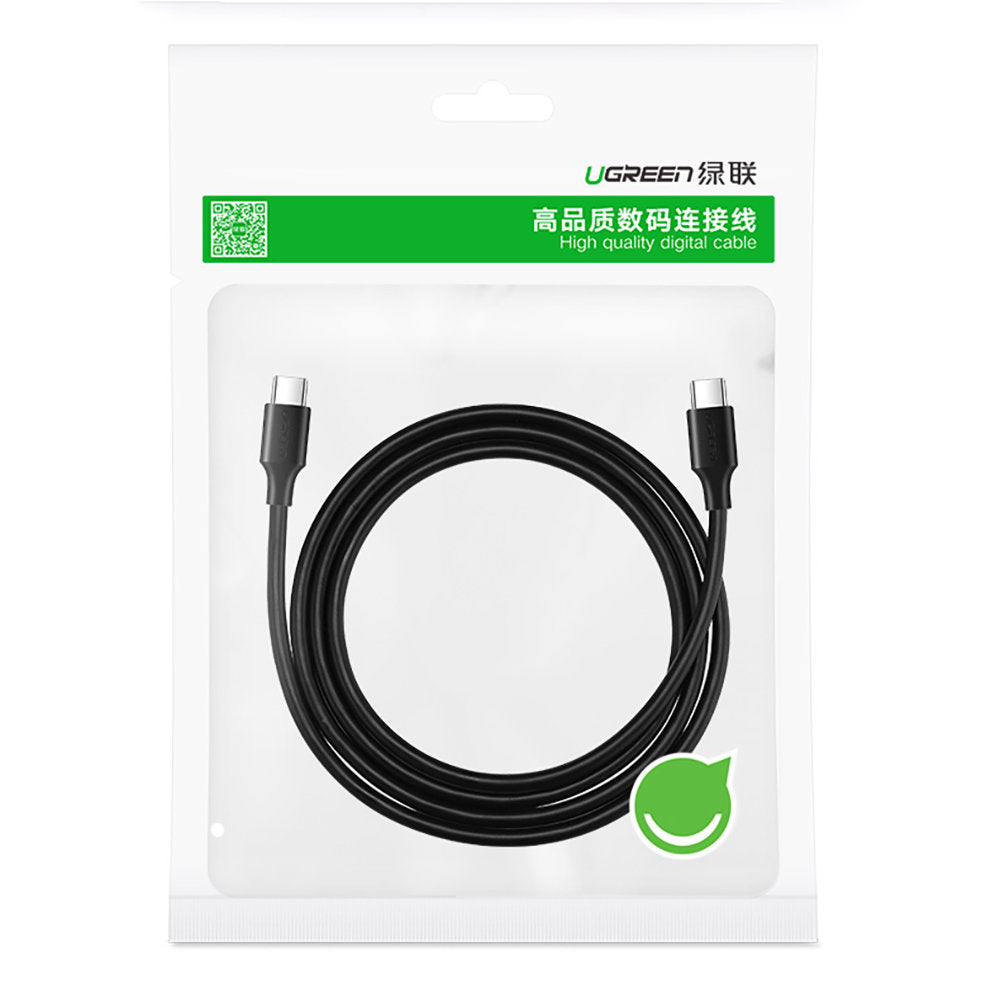 Кабел за данни и зареждане USB-C - USB-C UGREEN US286, 60W, 1m, Черен