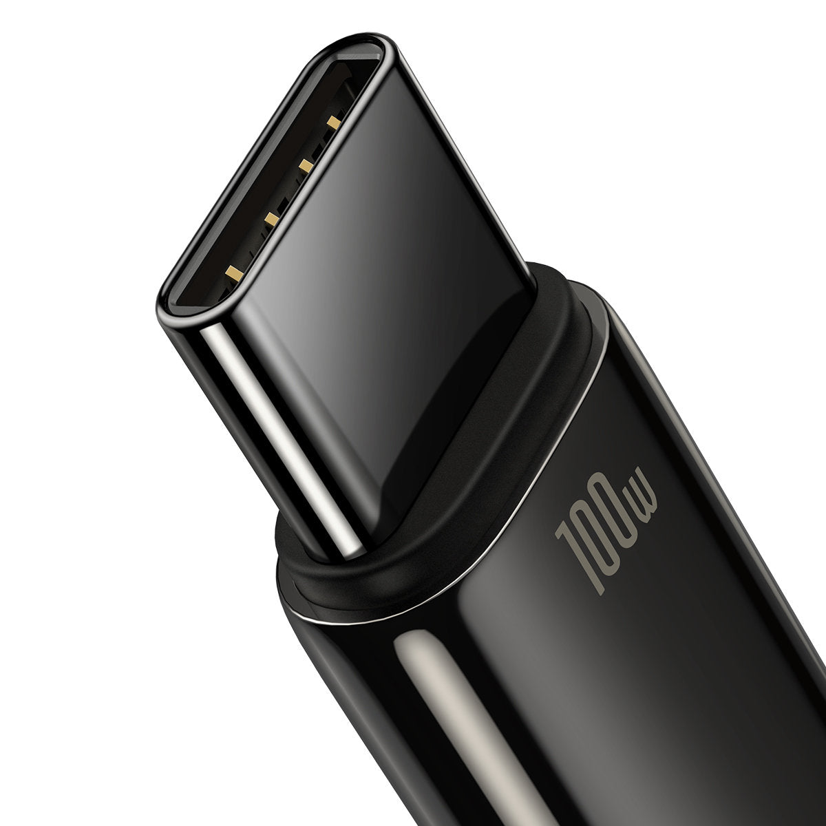 USB-A към USB-C Baseus Tungsten Gold, 100W, 2m, черен CAWJ00010101
