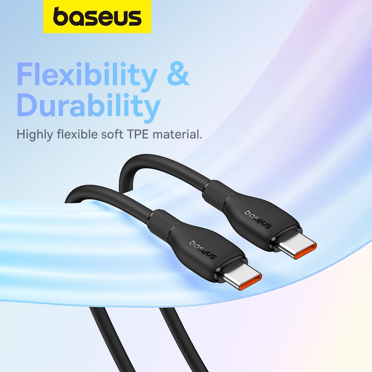 Кабел за данни и зареждане USB-C - USB-C Baseus Pudding, 100W, 2m, Черен P10355702111-01