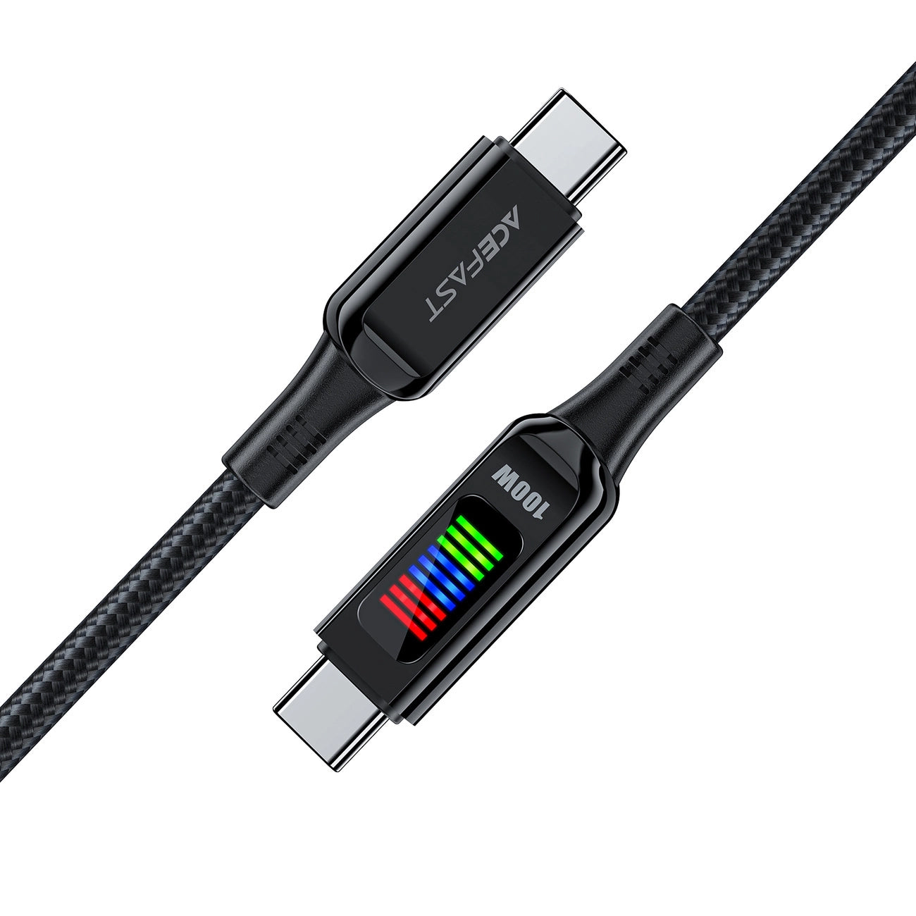 Кабел за данни и зареждане USB-C - USB-C Acefast C7-03, 100W, 1.2m, Черен