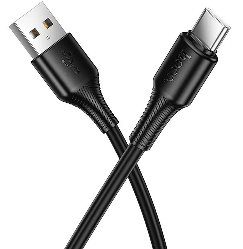 Кабел за данни и зареждане USB-A - USB-C HOCO X120, 60W, 1m, Черен