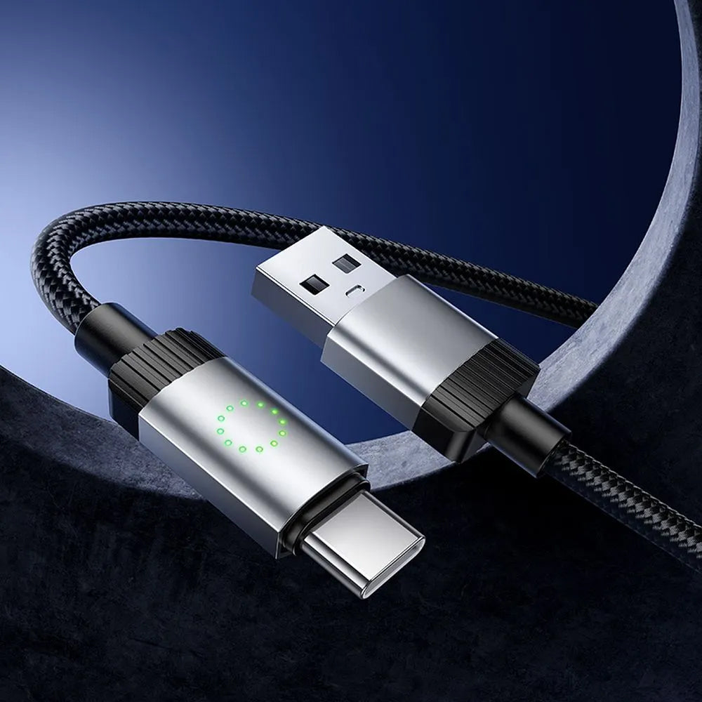 Кабел за данни и зареждане USB-A - USB-C HOCO X117, 60W, 1m, Черен