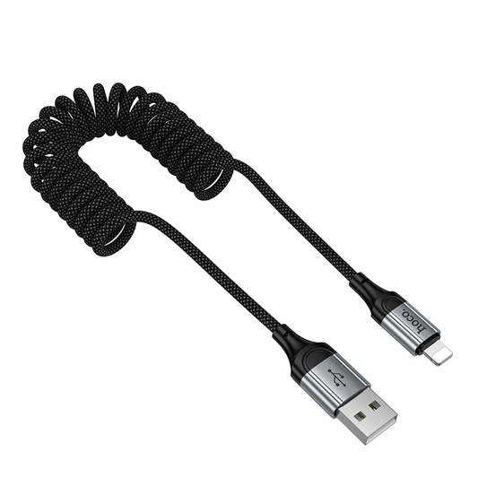 Кабел за данни и зареждане USB-A - Lightning HOCO X121, 27W, 1.5m, Черен
