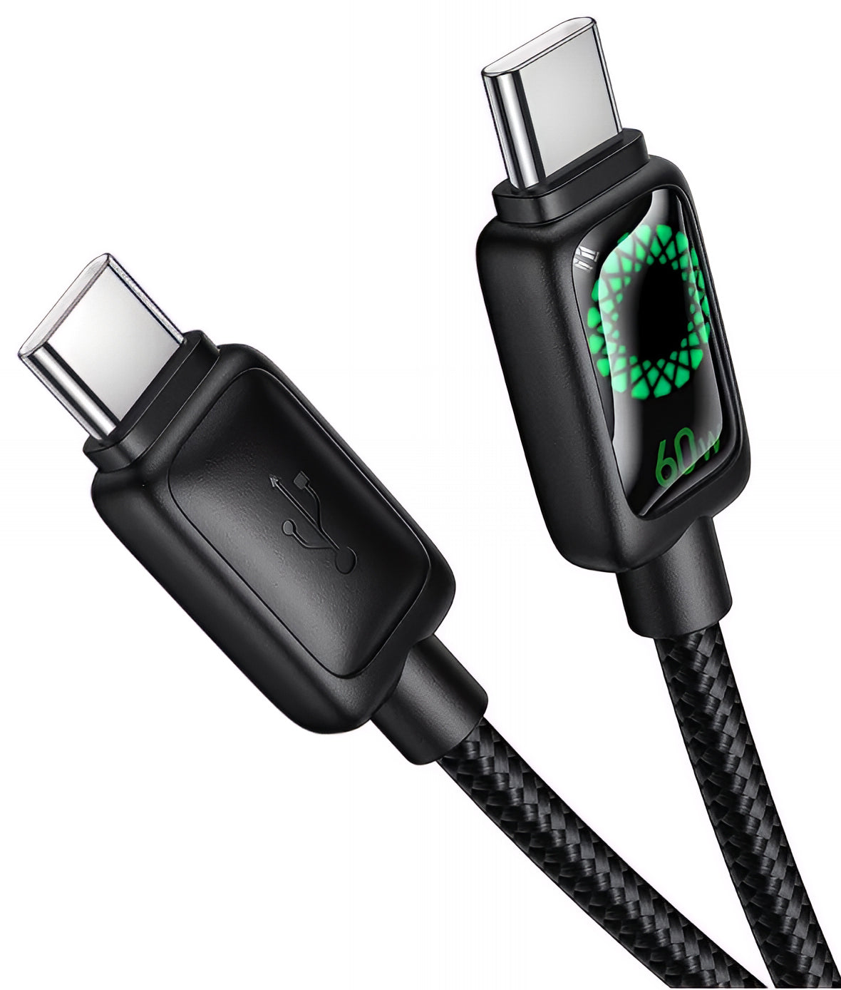 Кабел за данни и зареждане USB-C - USB-C HOCO U146, 60W, 1.2m, Черен