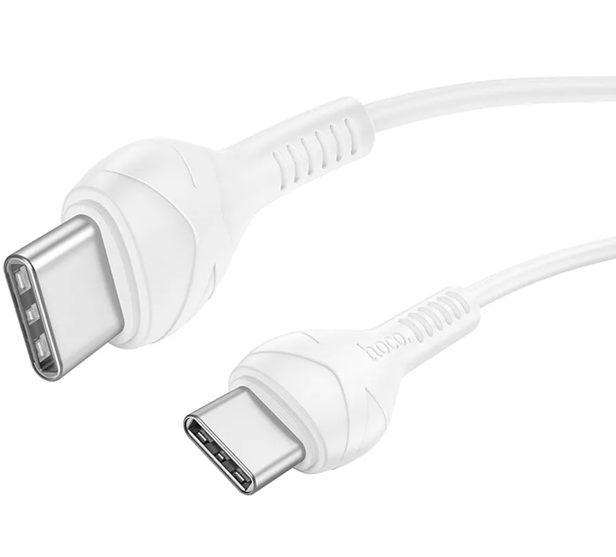 Кабел за данни и зареждане USB-C - USB-C HOCO X37, 60W, 1m, Бял