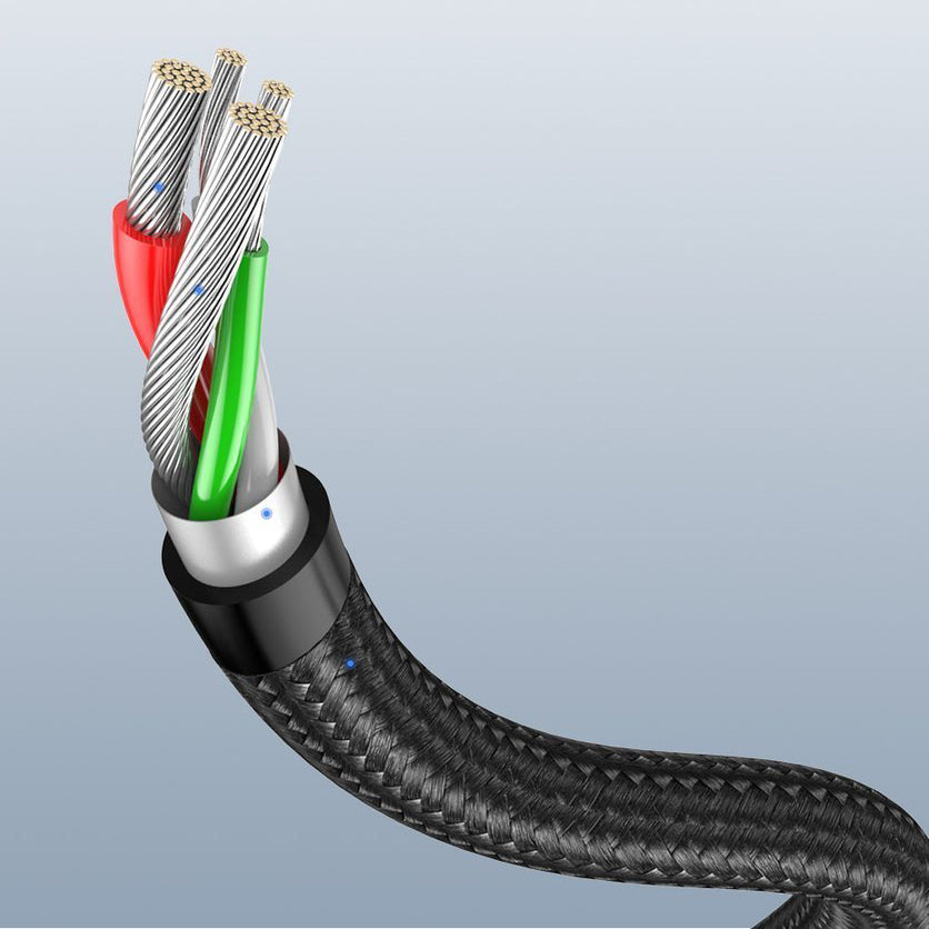 Кабел за данни и зареждане USB-A - USB-C UGREEN US284 Angled, 18W, 3m, Сив