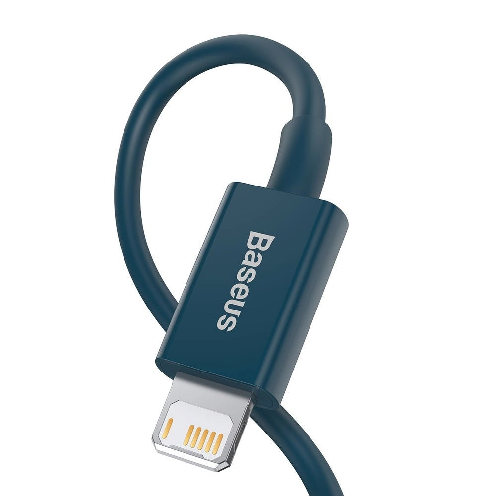 Кабел за данни и зареждане USB-A - Lightning Baseus Superior Series, 20W, 1 м, син CALYS-A03