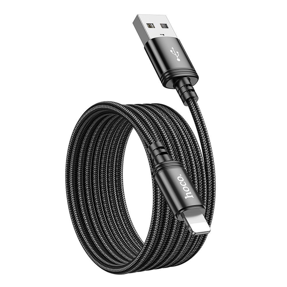 Кабел за данни и зареждане USB-A - Lightning HOCO X89, 18W, 2m, Черен